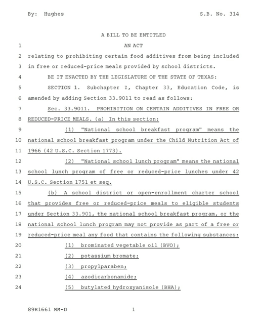 Texas SB314 — page 1