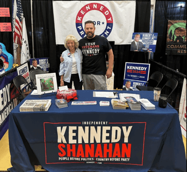 Kennedy campaign booth at the Weber County Fair